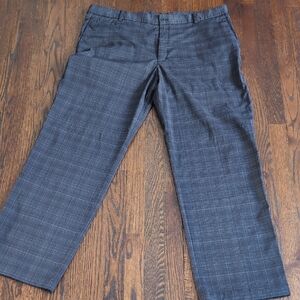 Nike Men's Charcoal Plaid Dress Pants